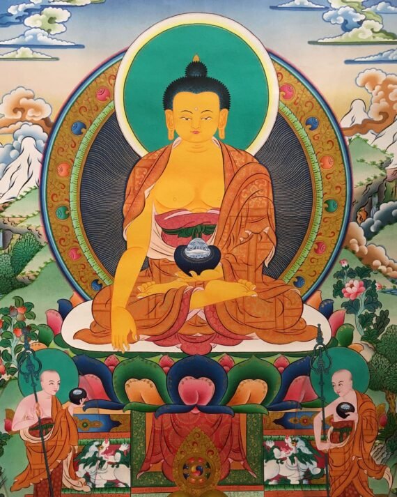 Magnificent Shakyamuni Buddha Thangka Painting