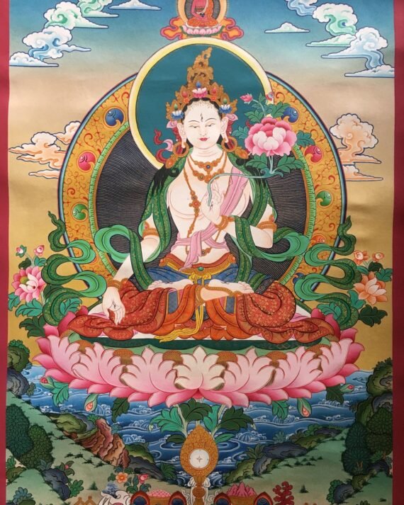 Tibetan White Tara Thangka