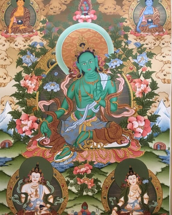 Tibetan Thangka of Green Tara