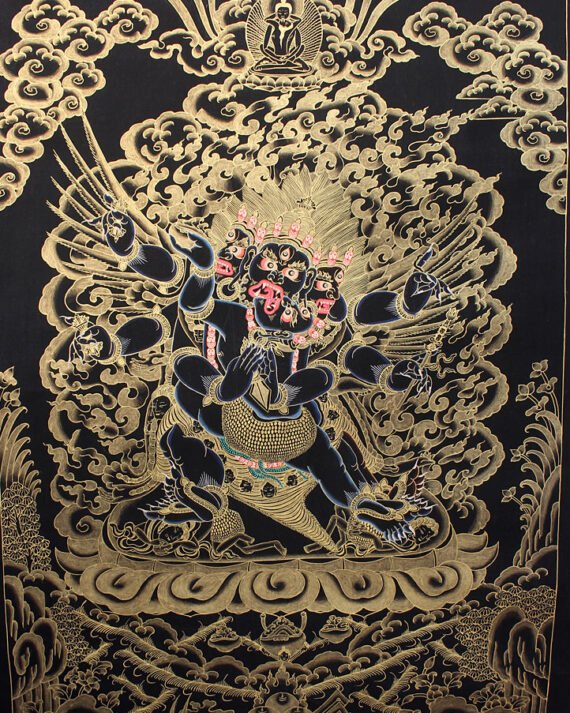 Black Heruka Thangka Painting